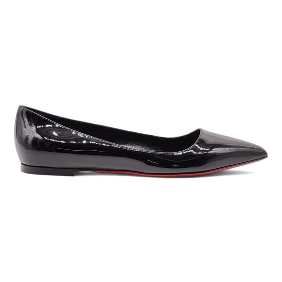 Christian Louboutin Ballalla Patent Leather Ballet Flats Shoes in Black $745 - Picture 3 of 11